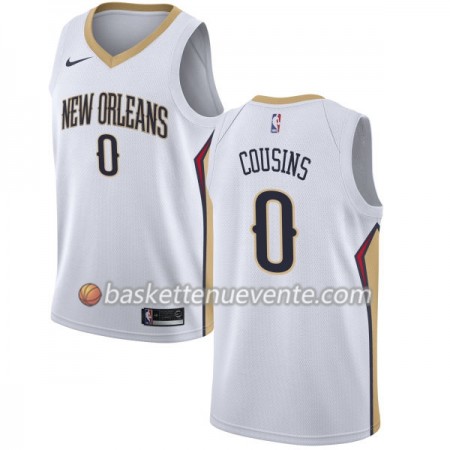 Maillot Basket New Orleans Pelicans DeMarcus Cousins 0 Nike 2017-18 Blanc Swingman - Homme